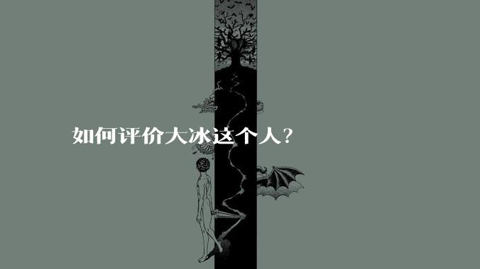 如何评价大冰这个人？